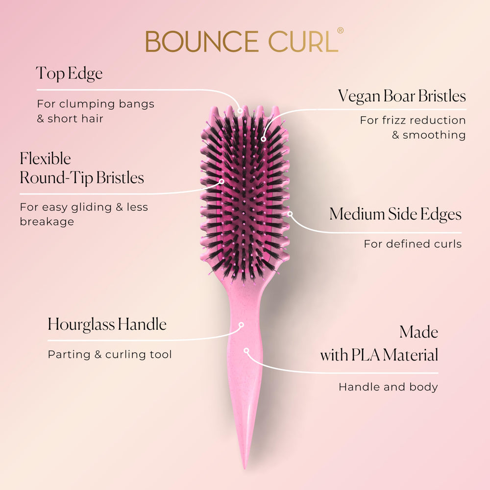 Bounce Curl Define EdgeLift Brush edge design for separating curl clumps and reducing frizz