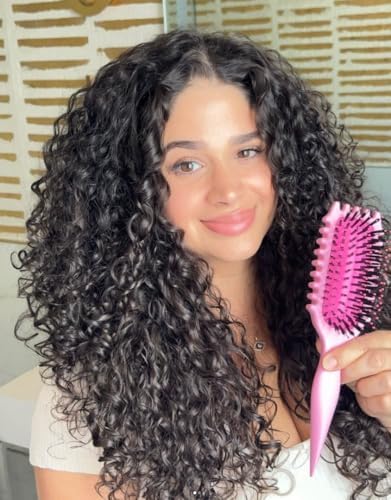 Bounce Curl Define EdgeLift Brush PLA base and handle promote sustainable styling