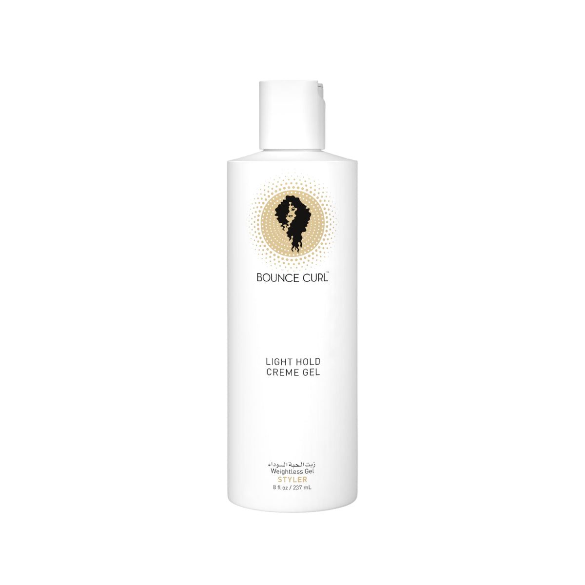 Bounce Curl Light Hold Creme Gel bottle showing lightweight hold for defined curls