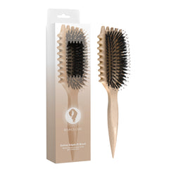 Bounce Curl Original Define EdgeLift Brush tan front view promotes smooth curls and defined edges.