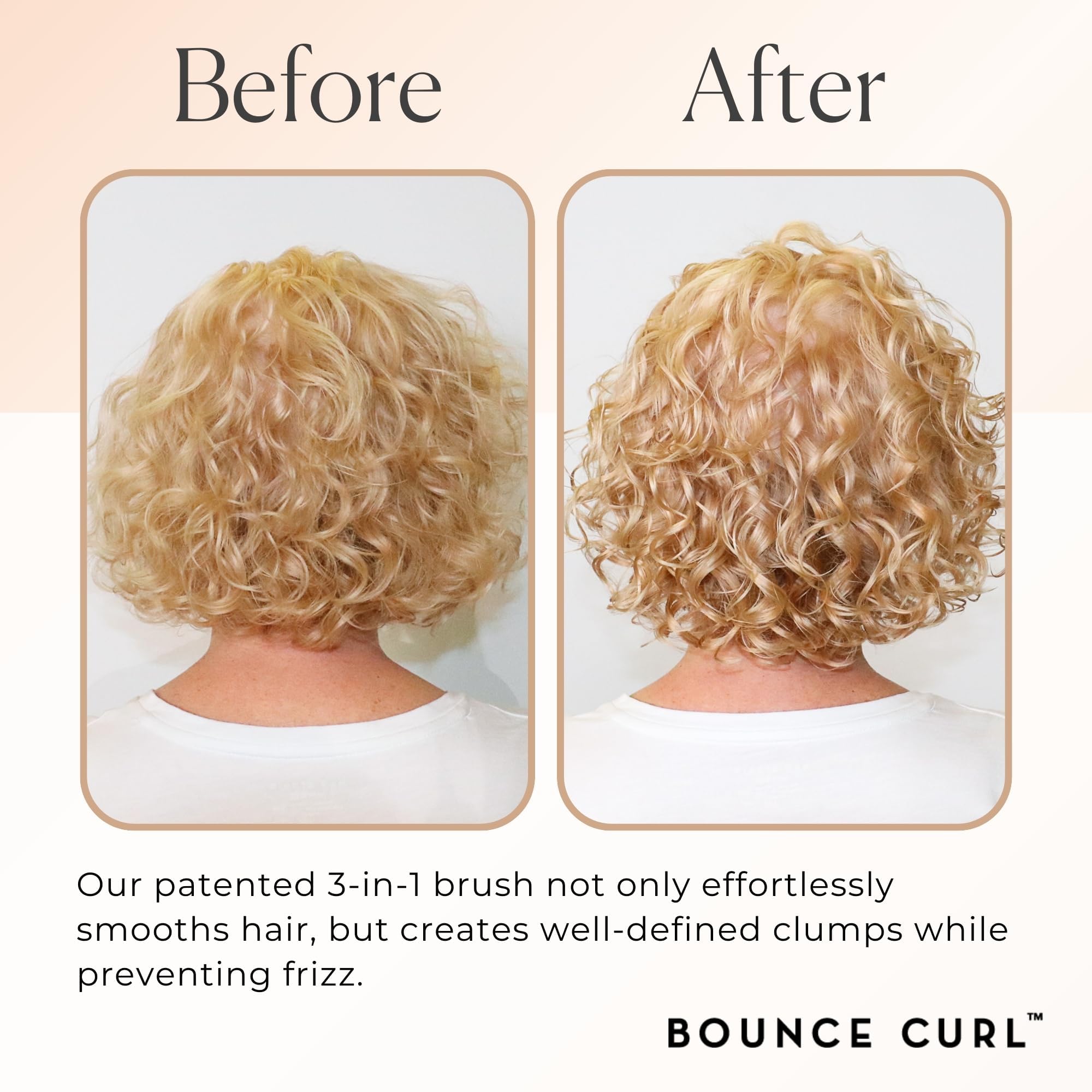 Bounce Curl Original Define EdgeLift Brush tan heatless curling technique demonstration.