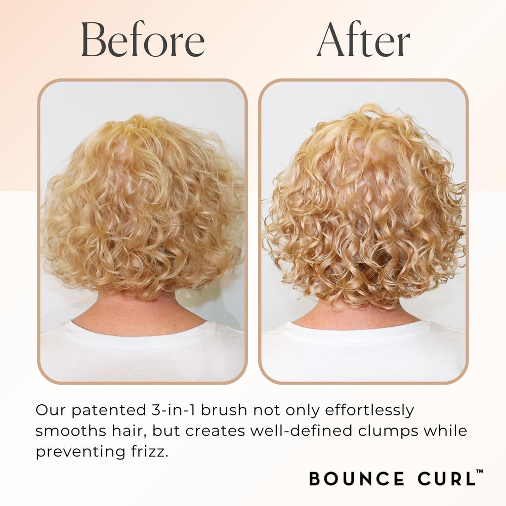 Bounce Curl Original Define EdgeLift Brush tan heatless curling technique demonstration.