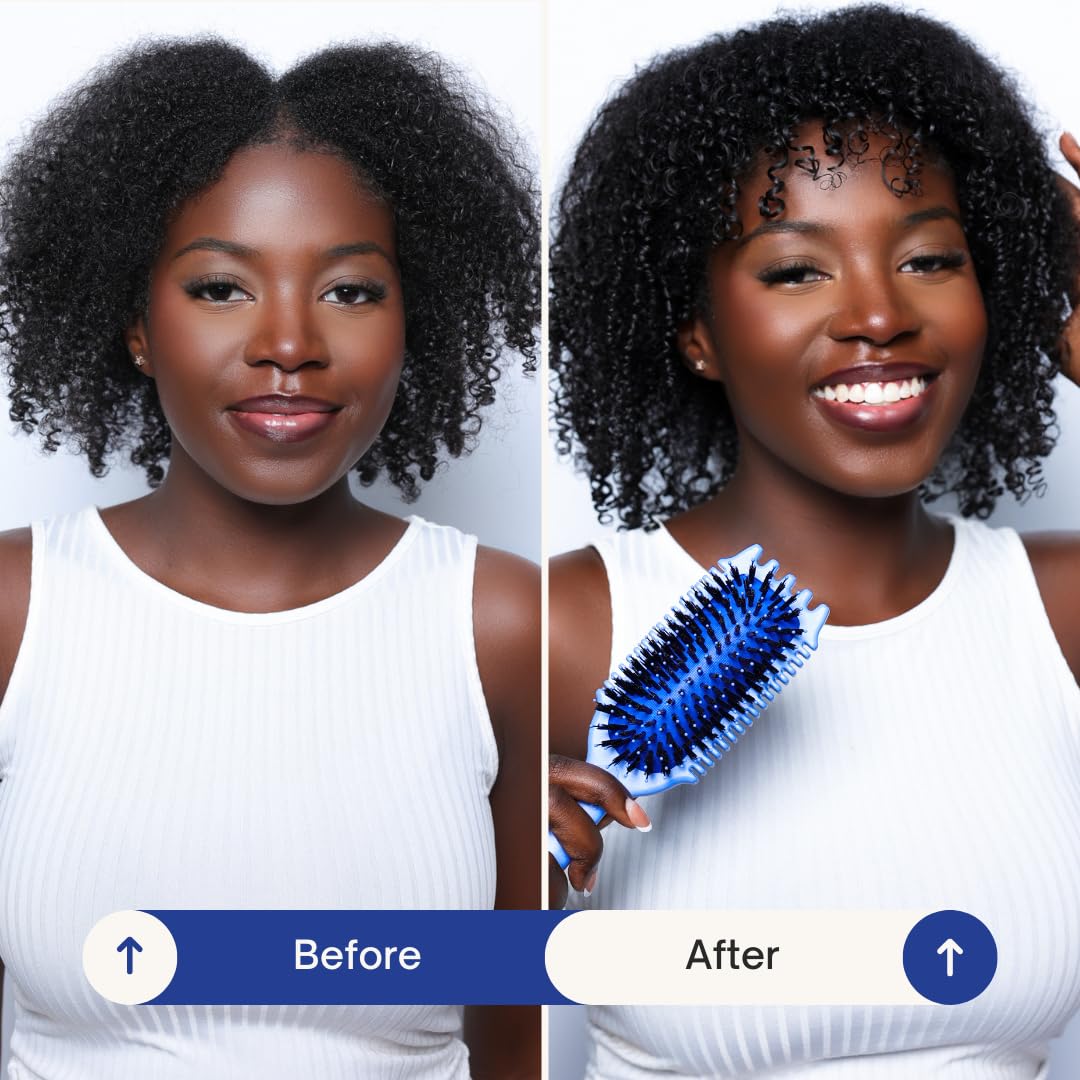 Bounce Curl Volume EdgeLift Brush pla-base shot highlights sustainable design.