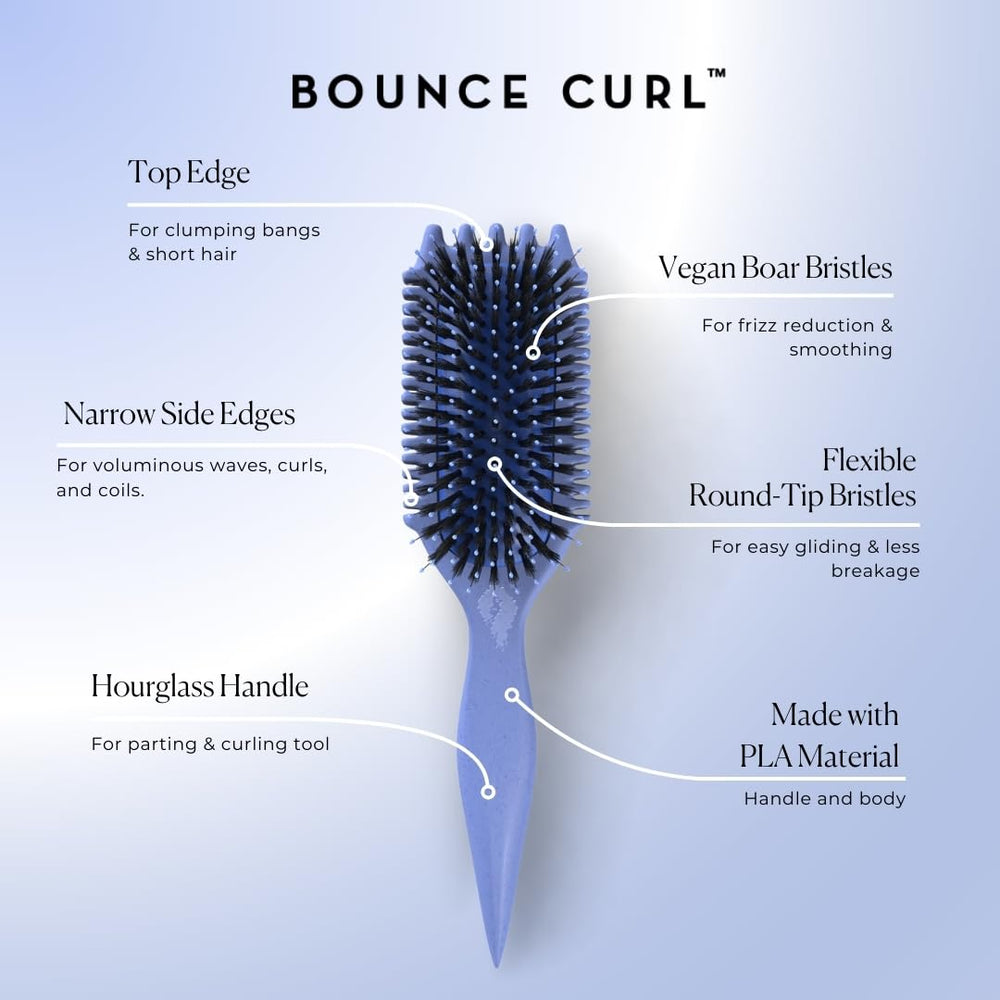 Bounce Curl Volume EdgeLift Brush side view highlights edge for curl separation.