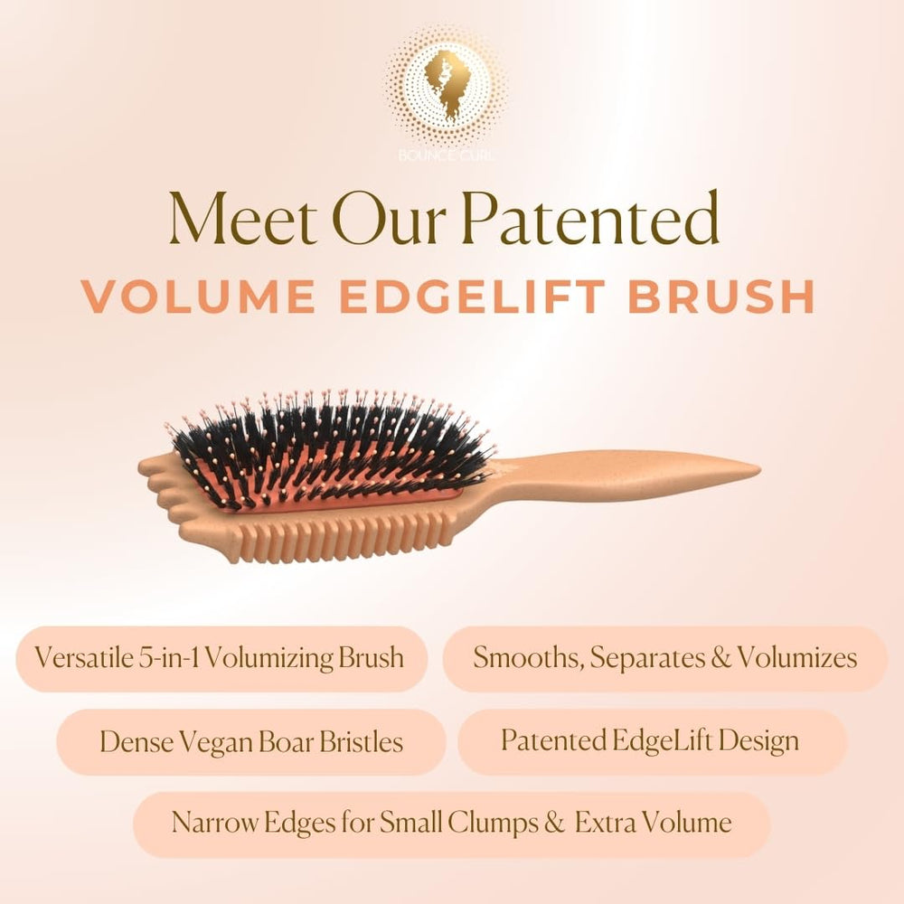 Bounce Curl Volume EdgeLift Brush ventilation hole speeds drying after styling.