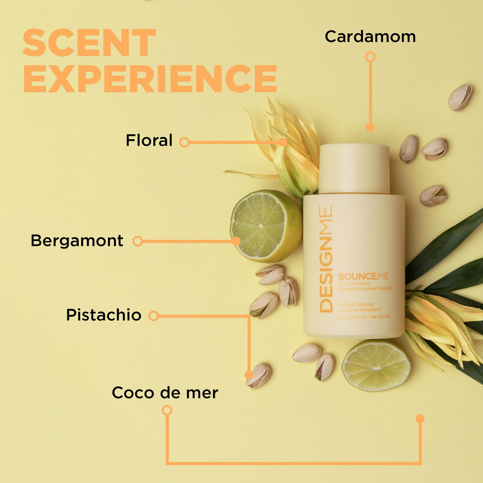 Bounce.Me curl-definition lather suggests rich foam for defined curls.