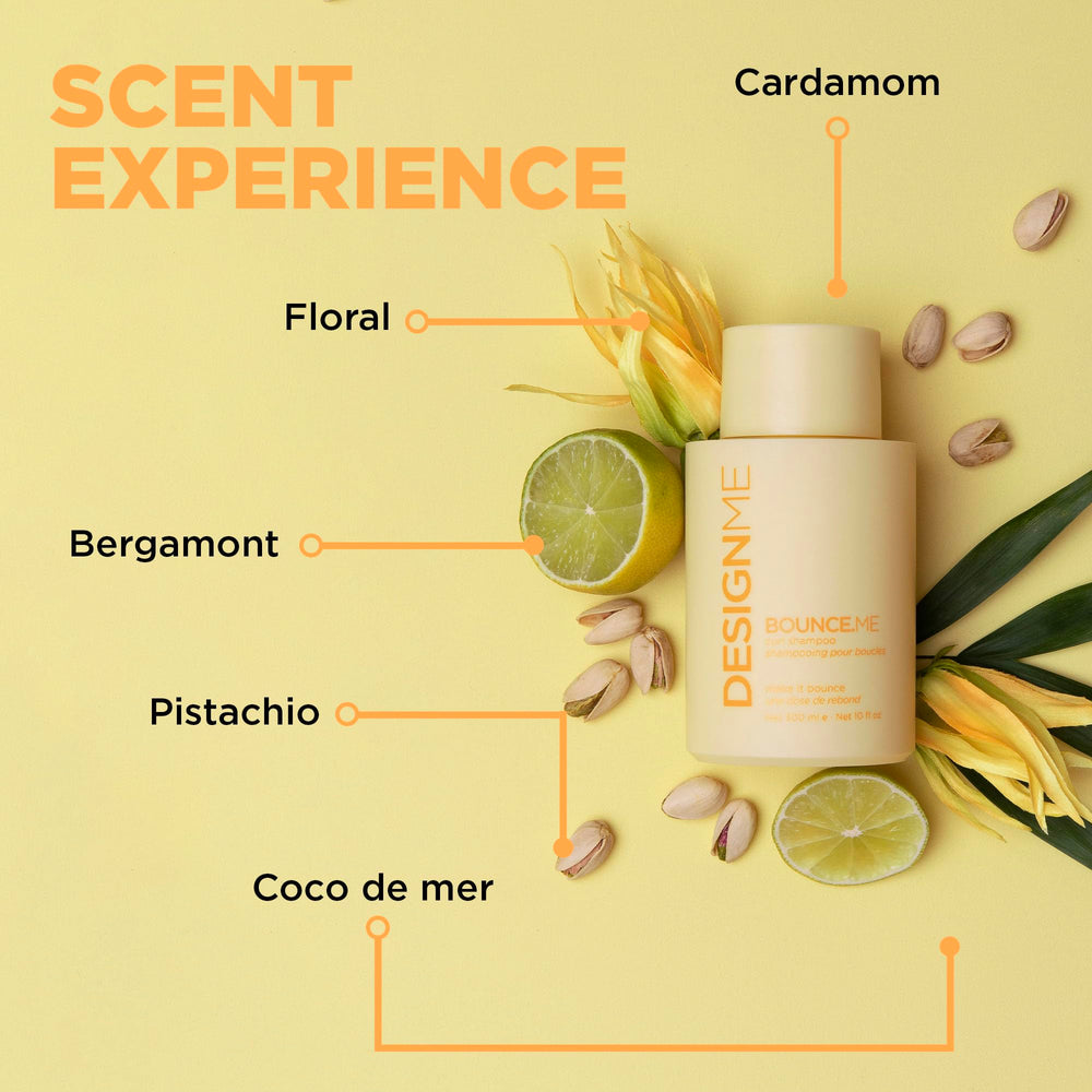 Bounce.Me curl-definition lather suggests rich foam for defined curls.
