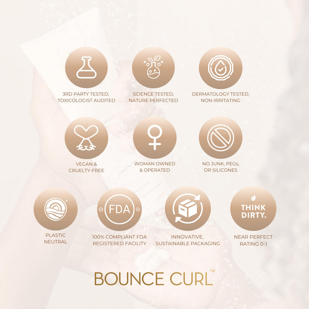 Bounce Curl shine shot demonstrates enhanced gloss after use