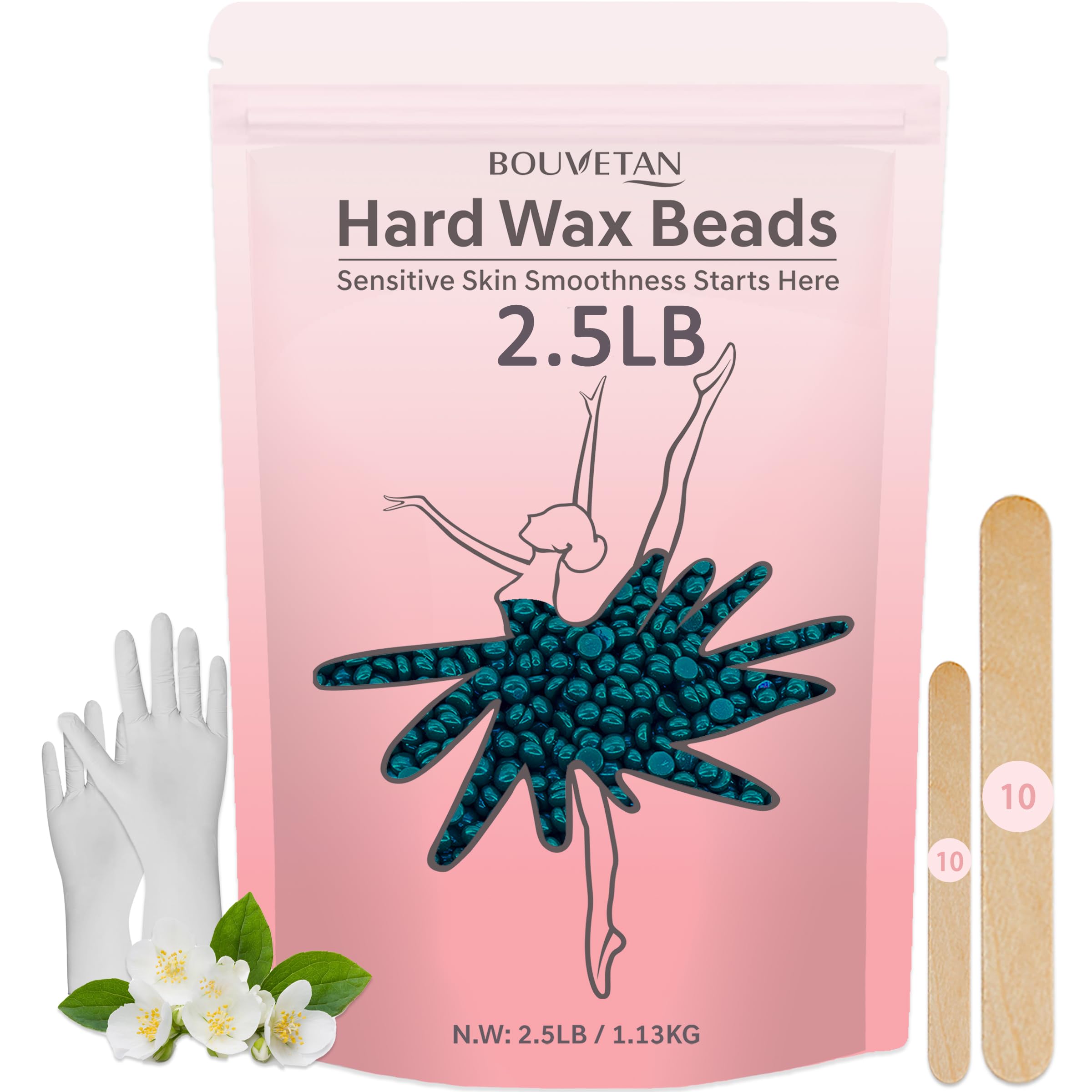 Bouvetan hard wax beads bulk package for regular waxing sessions