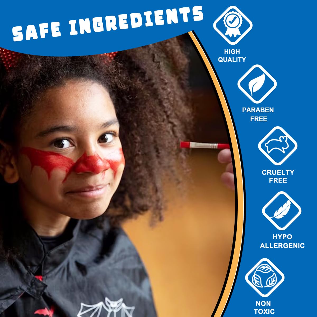 Bowitzki safe face paint hypoallergenic suitable for sensitive skin applications