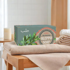 BOX 4 BODY Aleppo soap bar lather highlights creamy foam for daily face and body care.