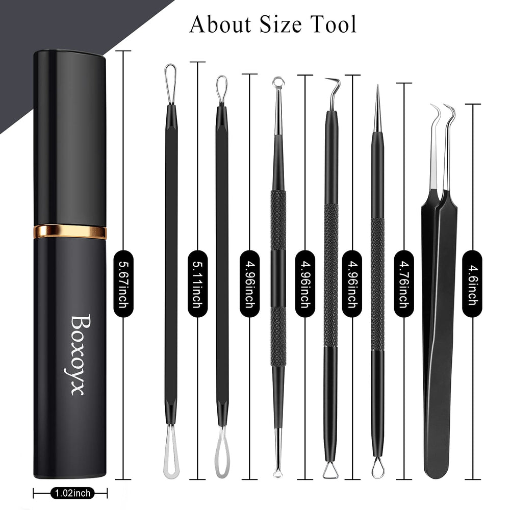 Boxoyx compact packaging blackhead remover toolkit ready for daily use or travel