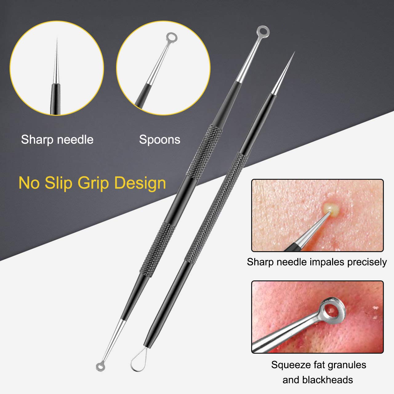 Boxoyx double-ended pimple tools provide multiple configurations in one set