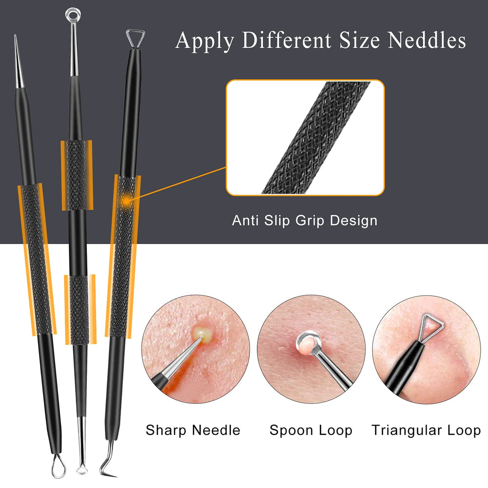 Boxoyx non slip handle design blackhead remover in hand for precise pressure control