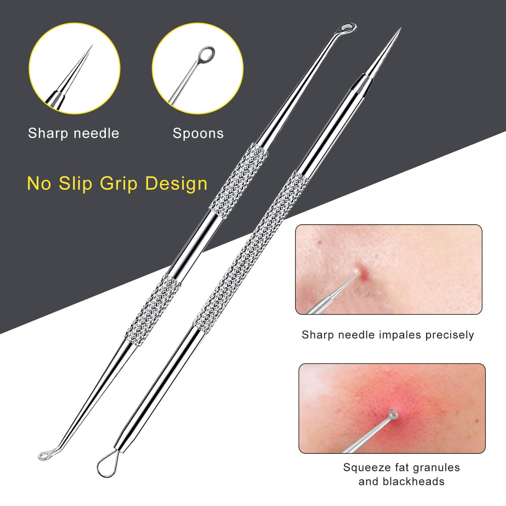 Boxoyx pimple popper tool kit for chin and forehead precision.