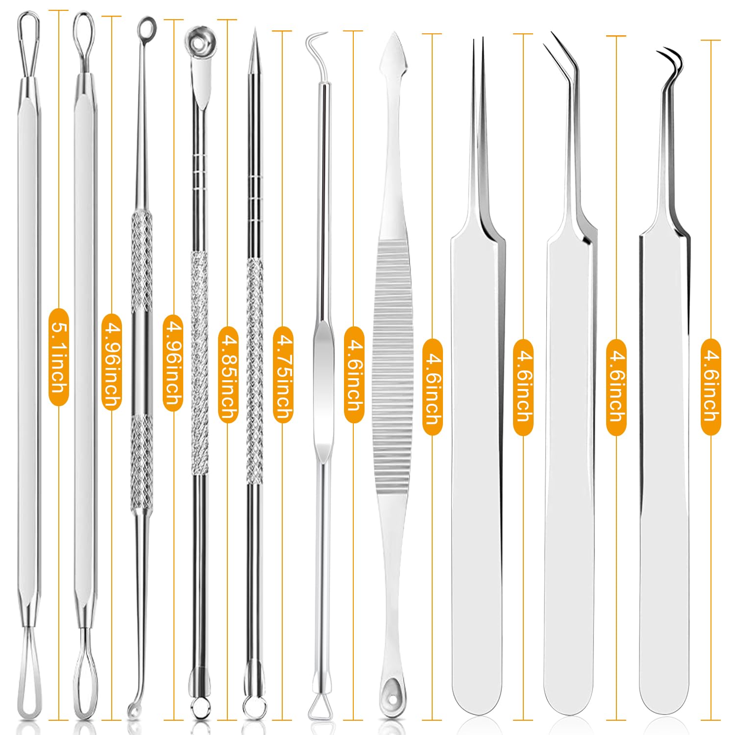 Boxoyx pimple popper tool kit convenient metal case storage.