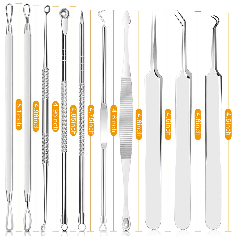 Boxoyx pimple popper tool kit convenient metal case storage.