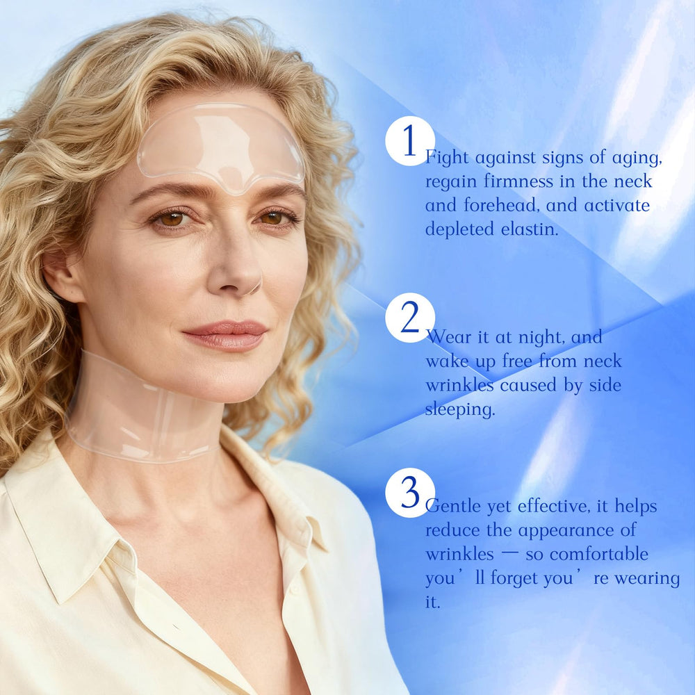 BOYAO neck patches closeup highlights hydration and improved neck firmness.