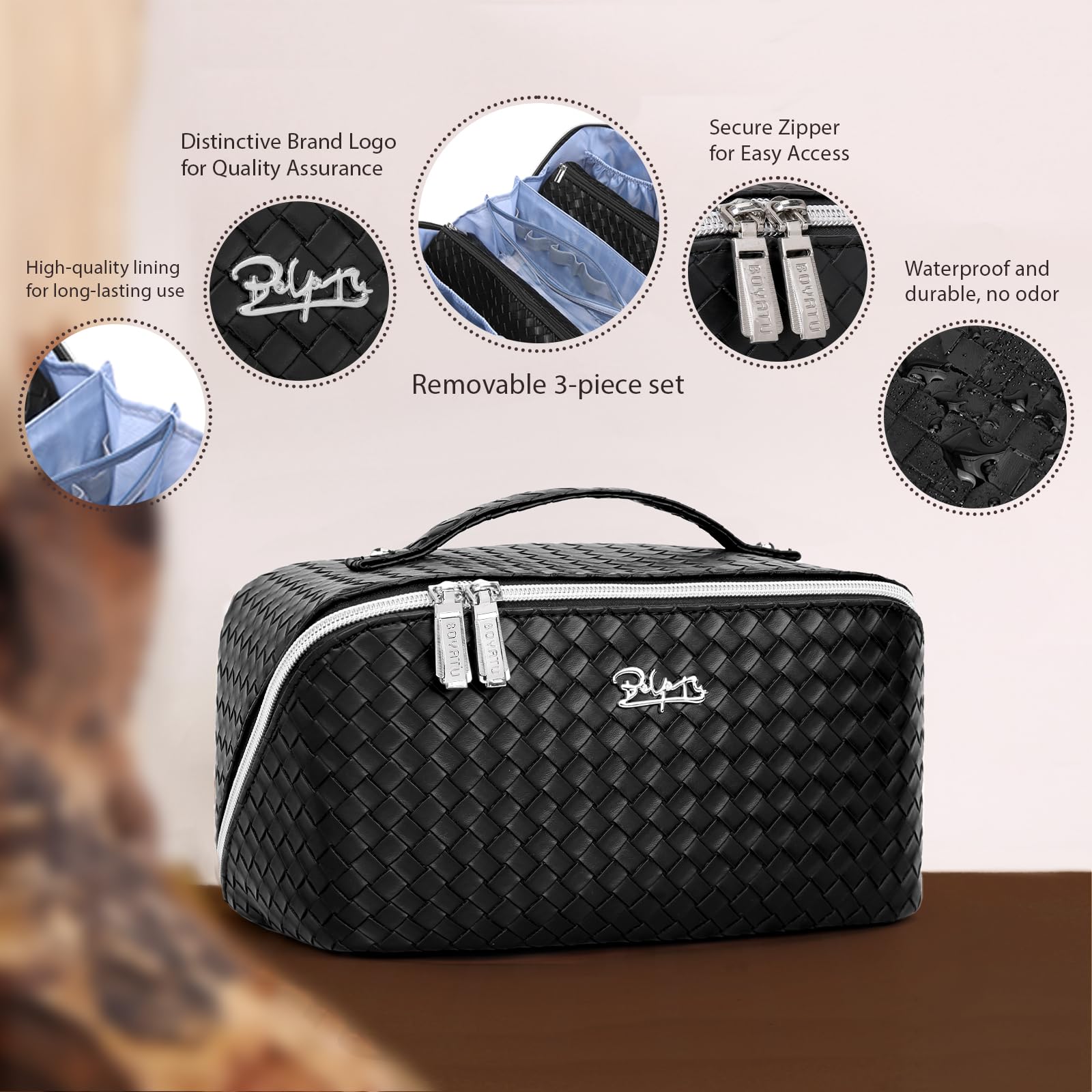 BOYATU L03 black dirt-resistant waterproof bag keeps essentials protected.
