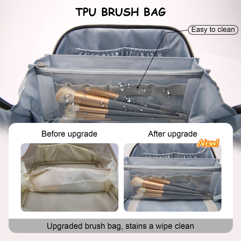 BOYATU L03 black large capacity inside layout fits multiple toiletries.