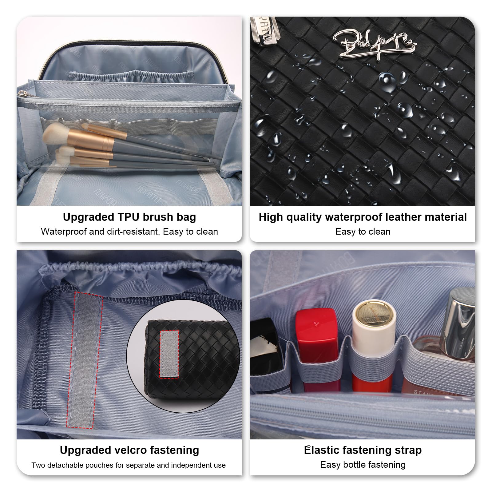 BOYATU L03 black portable zipper opening enables easy access.