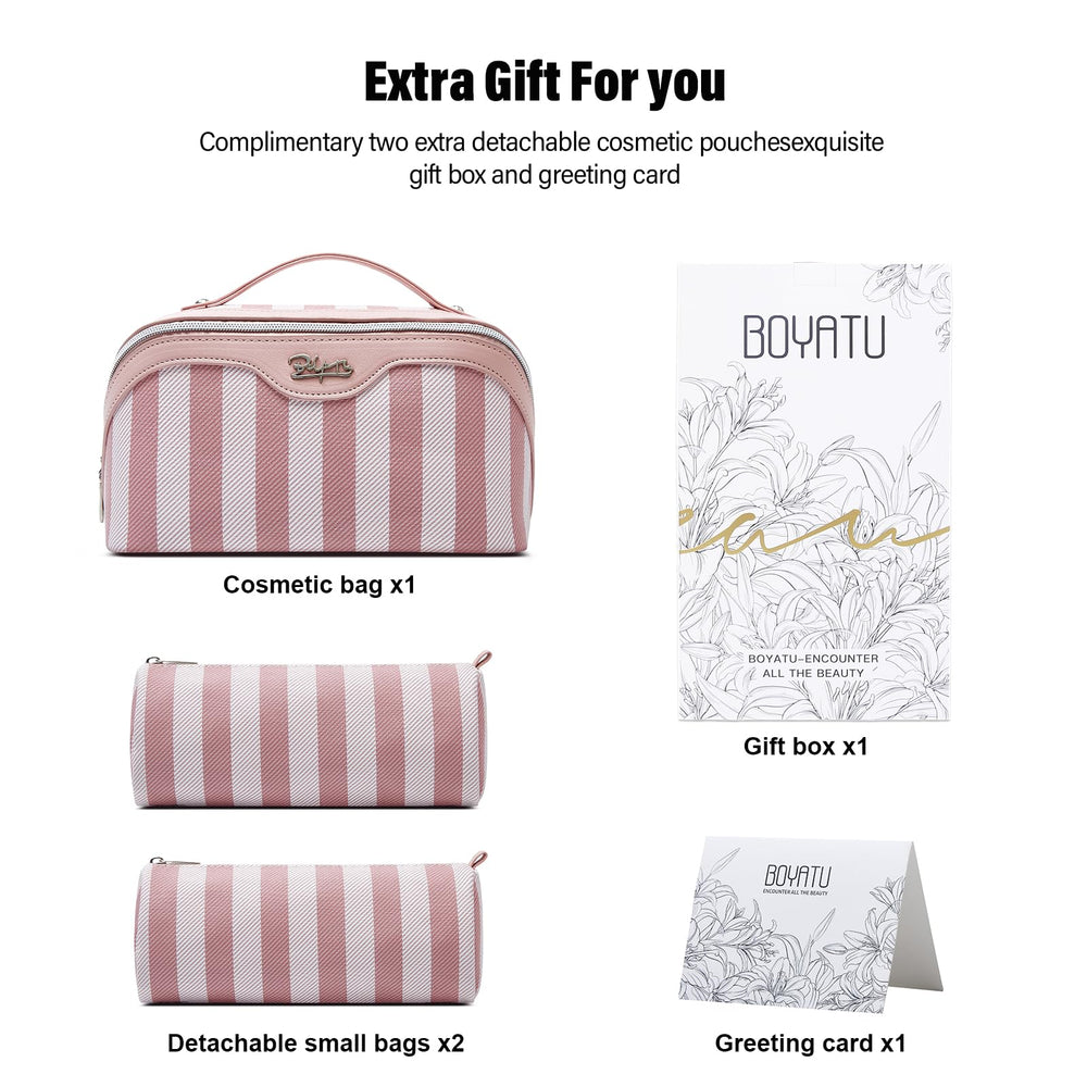 BOYATU pink travel bag fits 230ml toner and larger bottles