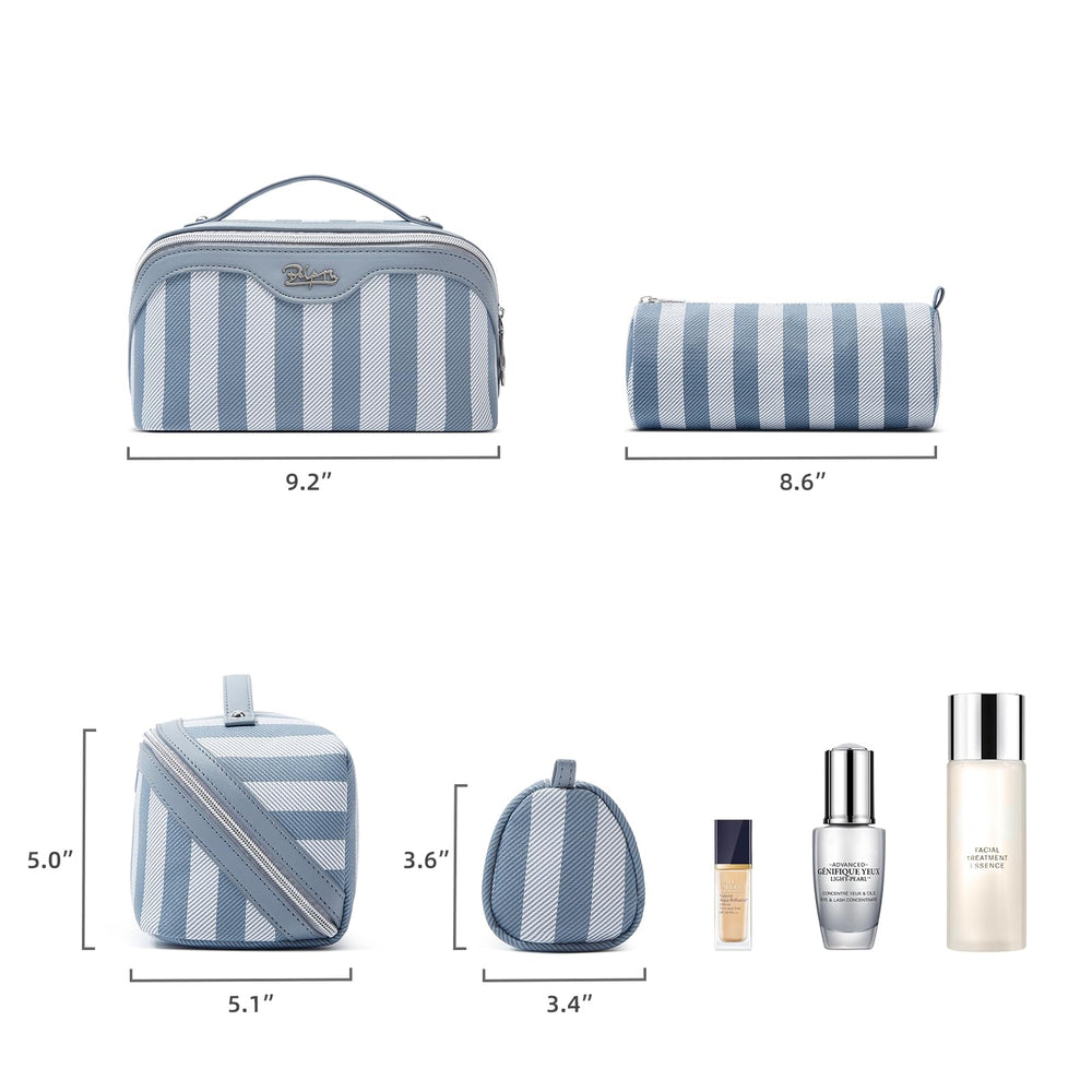BOYATU PU leather travel bag blue material emphasizes durable waterproof exterior for travel spills