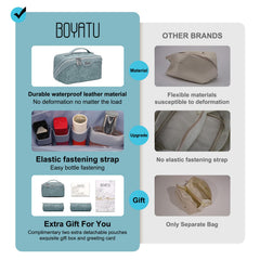 BOYATU travel makeup bag detachable pouches for flexible packing