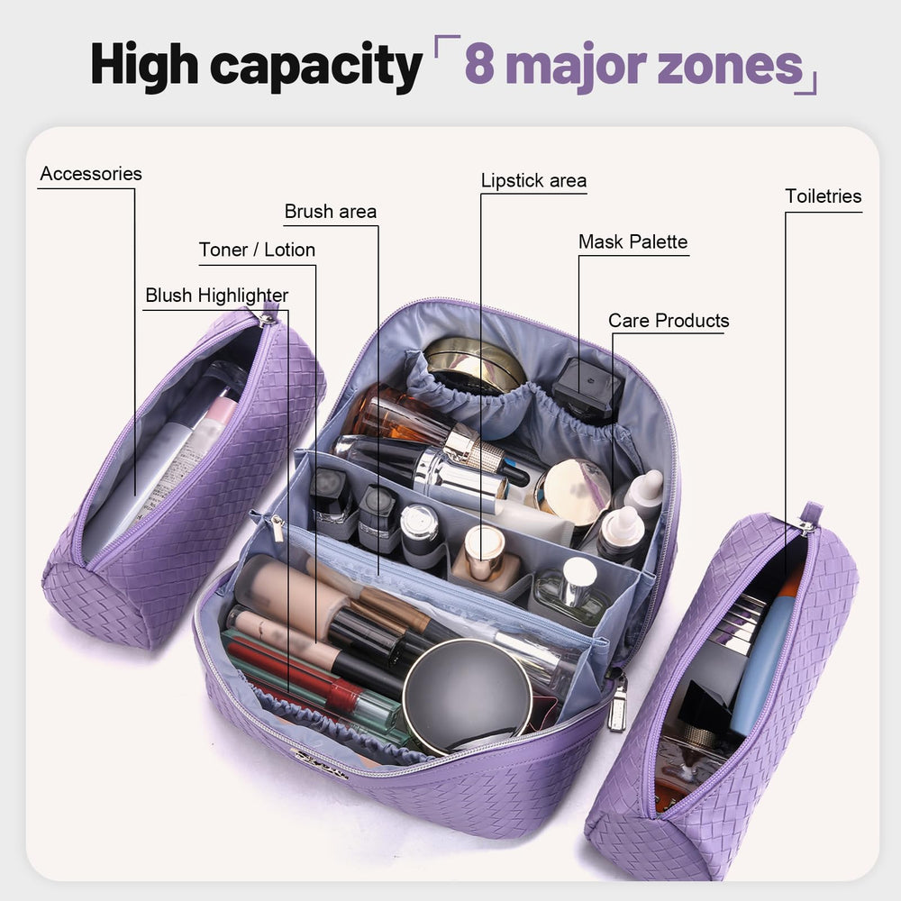 BOYATU purple with detachable small bags for easy travel organization