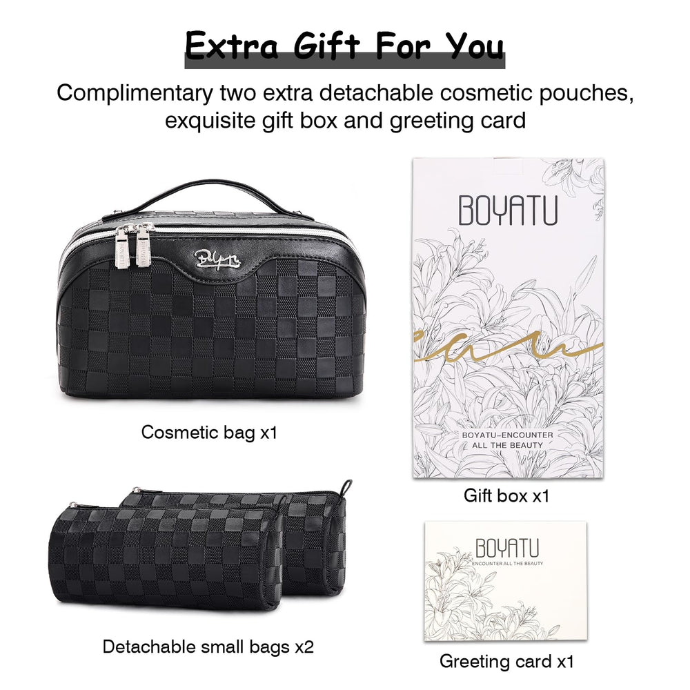 BOYATU travel makeup bag set gift box packaging makes a thoughtful travel gift