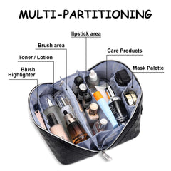 BOYATU travel makeup bag set handle design for easy carrying on trips