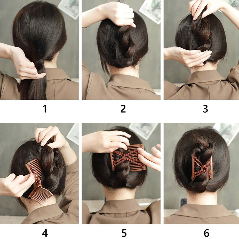 BOYIVI double-comb hair clip close-up, shows stretchable grip that holds varied hair.