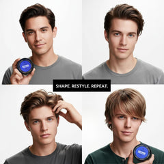 BOYZZ ONLY Black on White pomade texture scoop demonstrates easy application