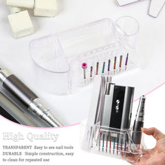 BQAN acrylic nail organizer on desk keeps your workstation tidy.