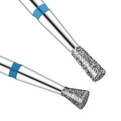 BQAN cuticle removal bit showcases diamond conical shape ideal for detailing around the nail