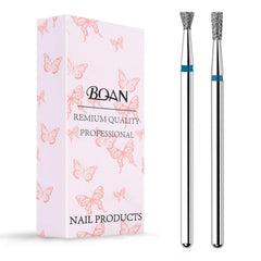 BQAN nail drill bits diamond flat-conical tip for precise cuticle prep and gel edge smoothing