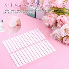 BQAN nail tape closeup shows strong clear adhesive for nail art