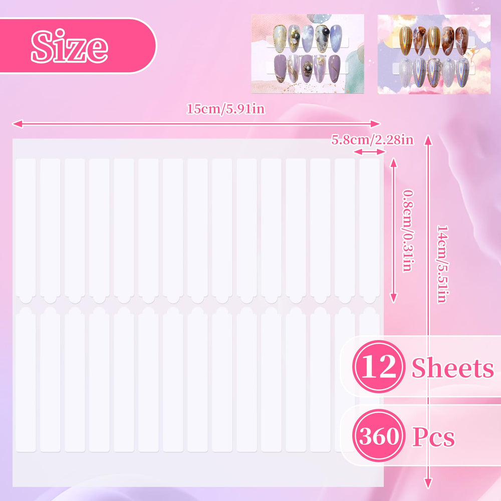 BQAN nail tape in box display highlights crystal-clear adhesive for mounting