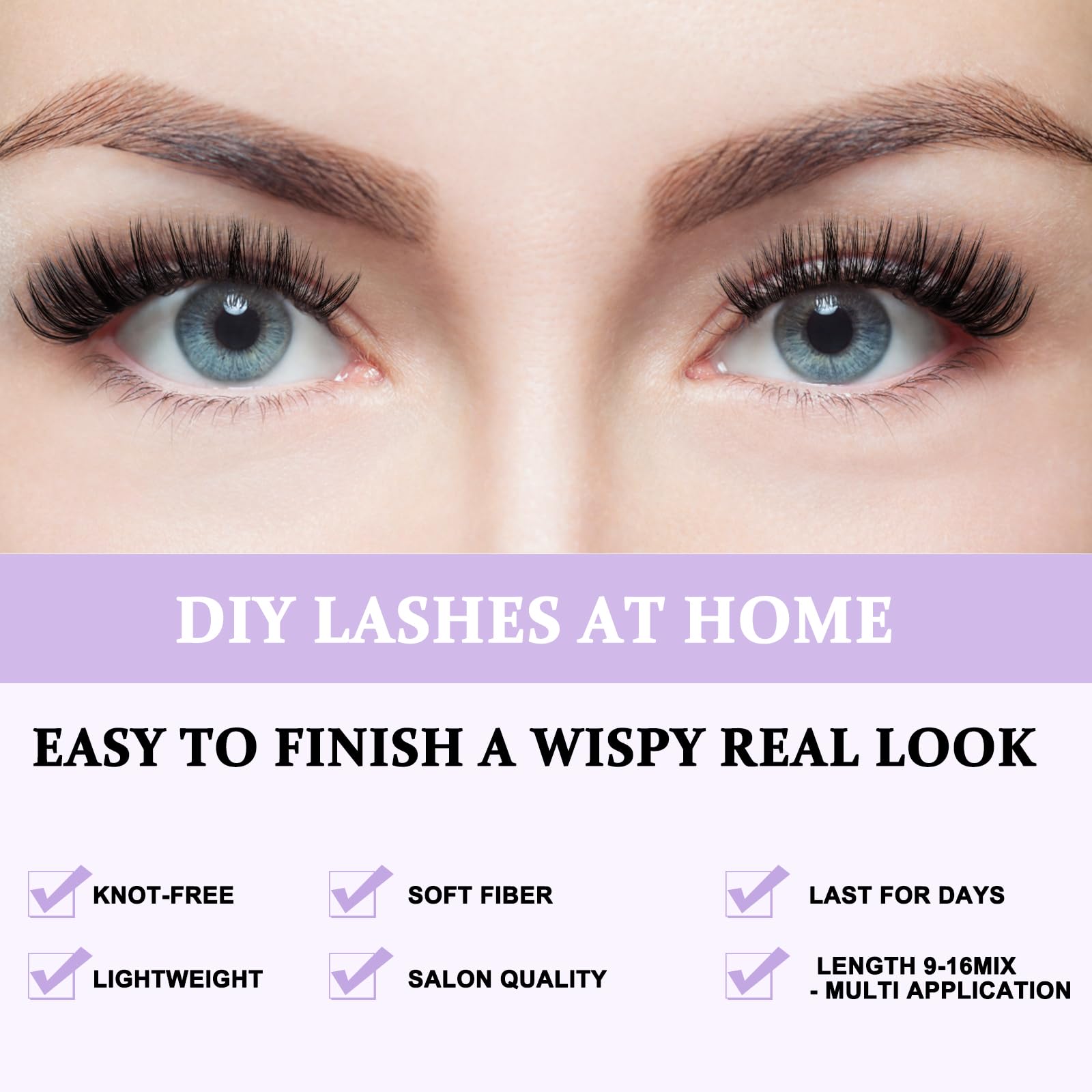 B&Qaugen 14mm length creates a balanced cat-eye look