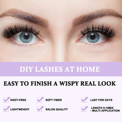 B&Qaugen 14mm length creates a balanced cat-eye look