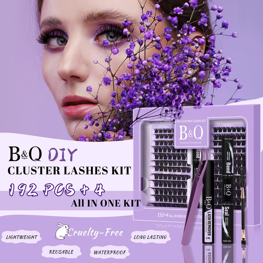 B&Qaugen 8-18 length clusters for customizable lash looks.