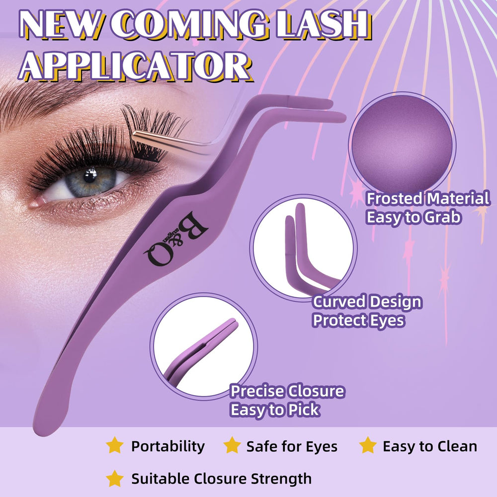 B&Qaugen pre-glued lash band with black adhesive strips saves setup time.