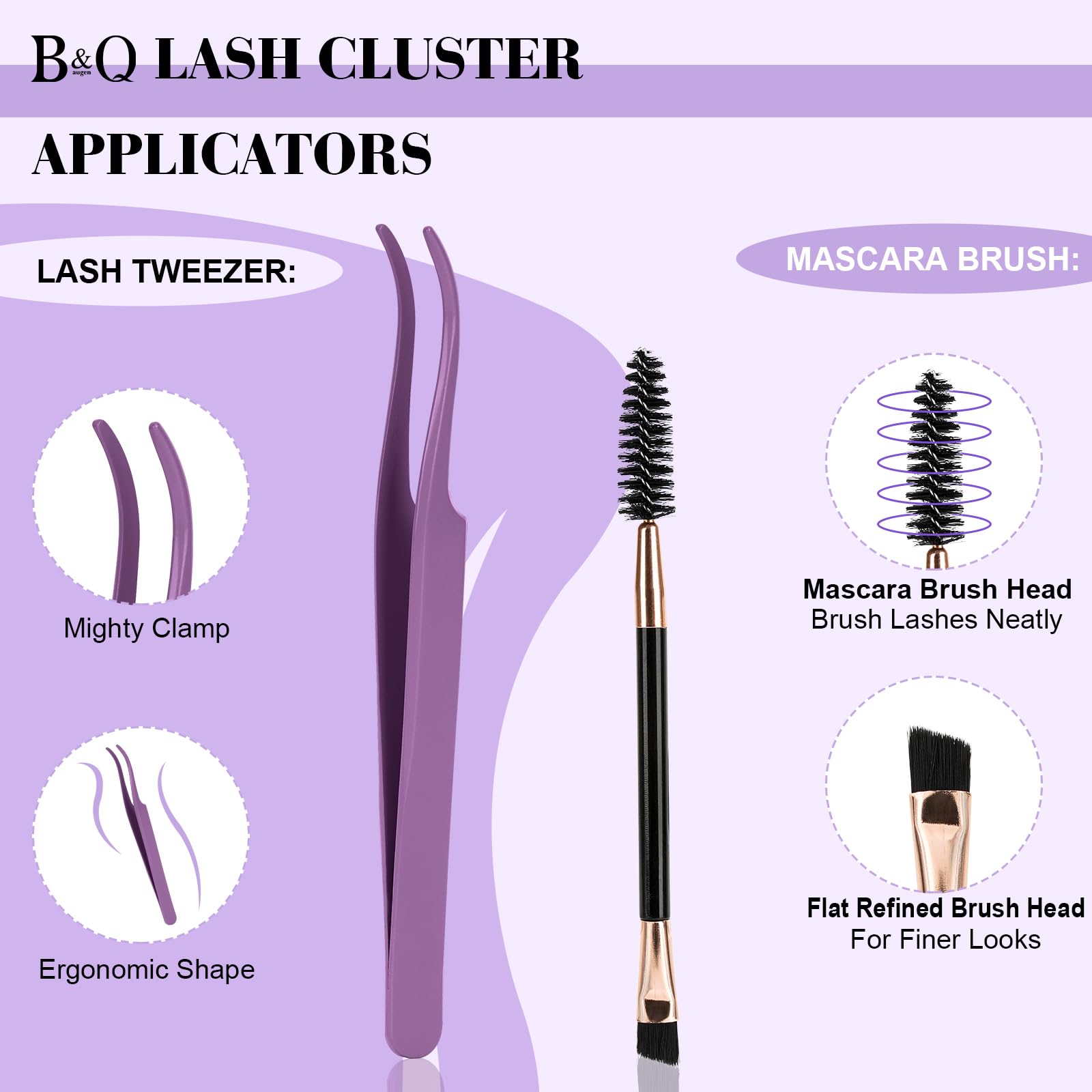 B&Qaugen D Curl lashes for natural lift.