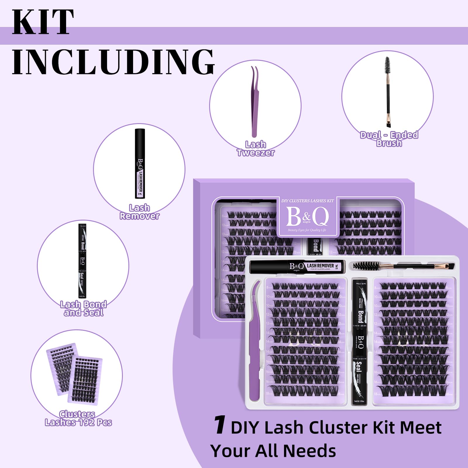 B&Qaugen eyelash bond and sealer for secure extensions.