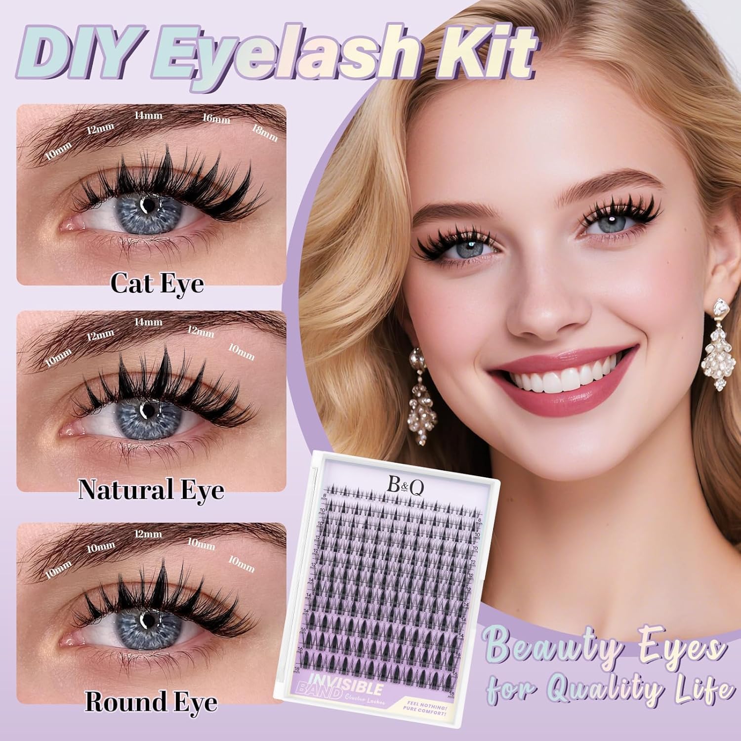 B&Qaugen Fairy Lash Clusters Kit DIY tools included