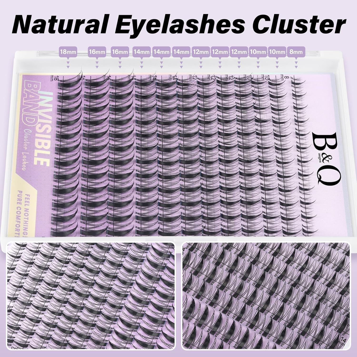 B&Qaugen Fairy Lash Clusters Kit five natural styles overview