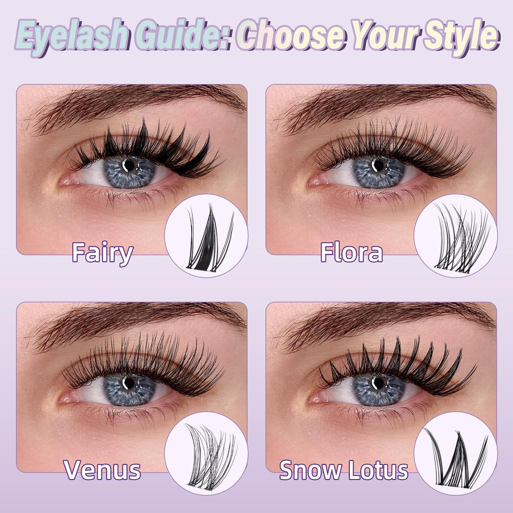 BQaugen Flora kit components shown for a DIY lash session.