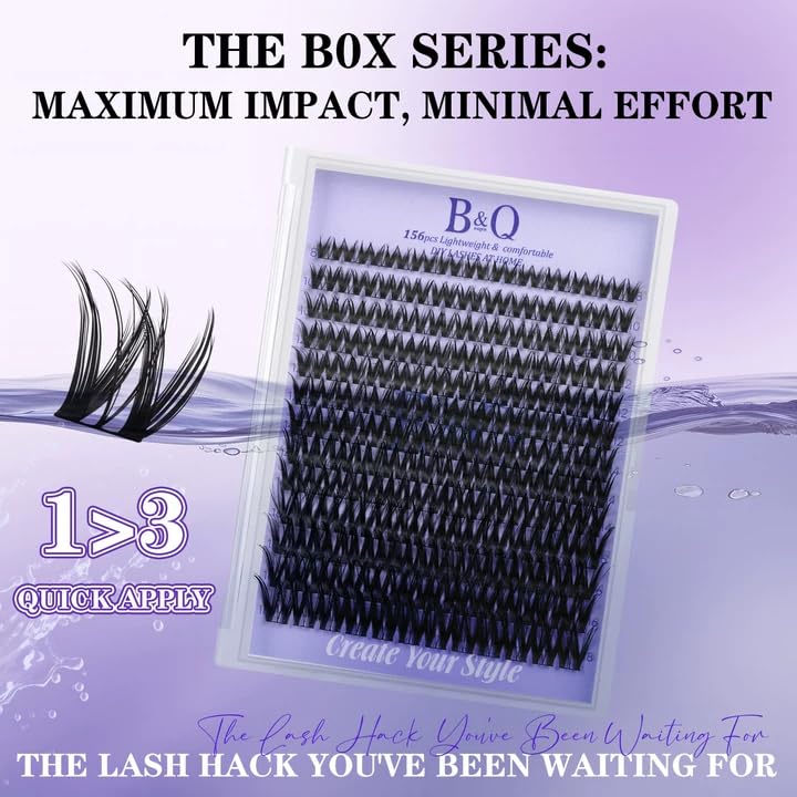 B&Qaugen Flora Lash Clusters Kit supplies, ready for quick, full lash looks.