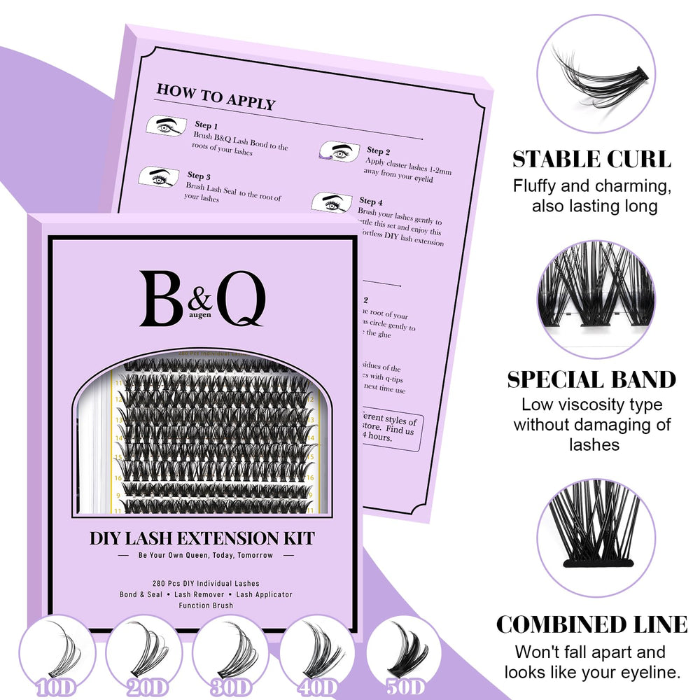 bqaugen lash clusters application steps for quick precise at-home lash styling
