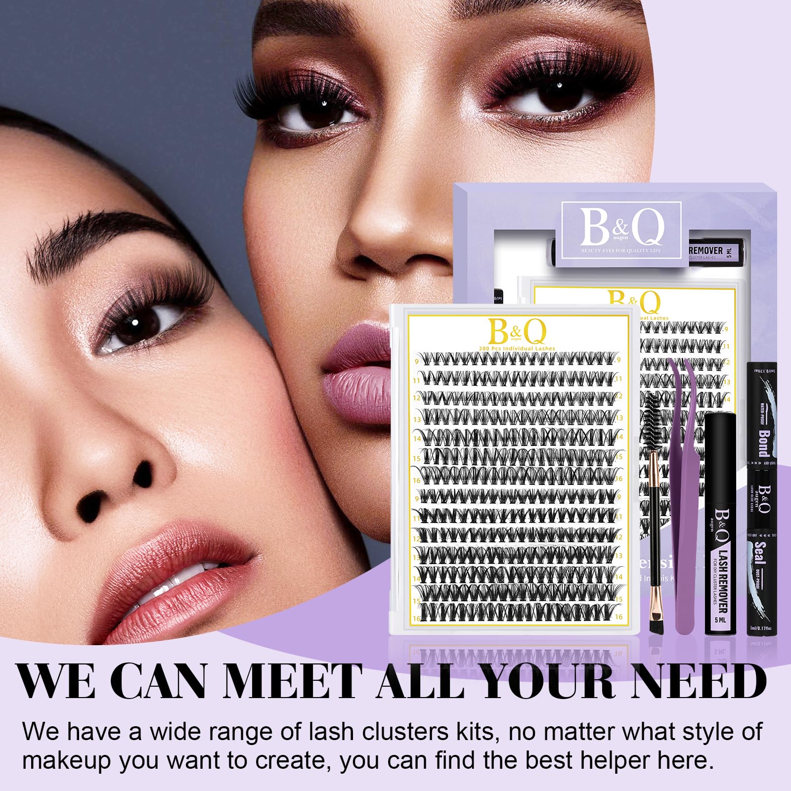 B&amp;Qaugen remover kit supports clean, gentle lash removal after wear.